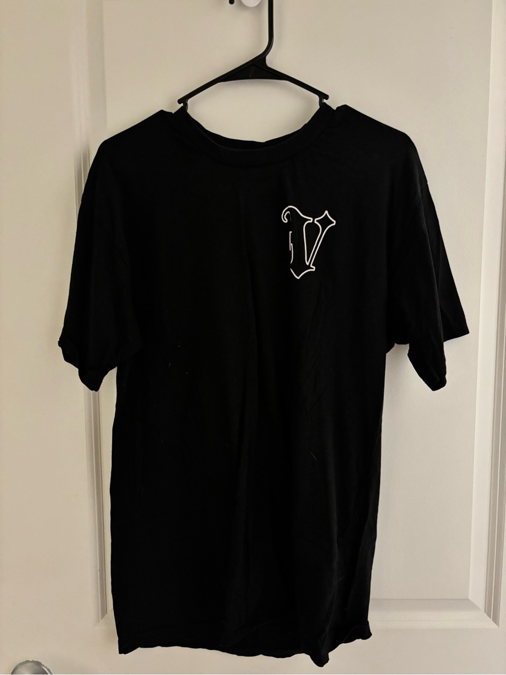 rebels Black Short-Sleeve Tee with White Chest Emblem